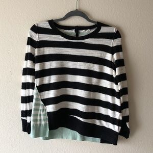Anthropologie Asymmetrical Striped Sweater